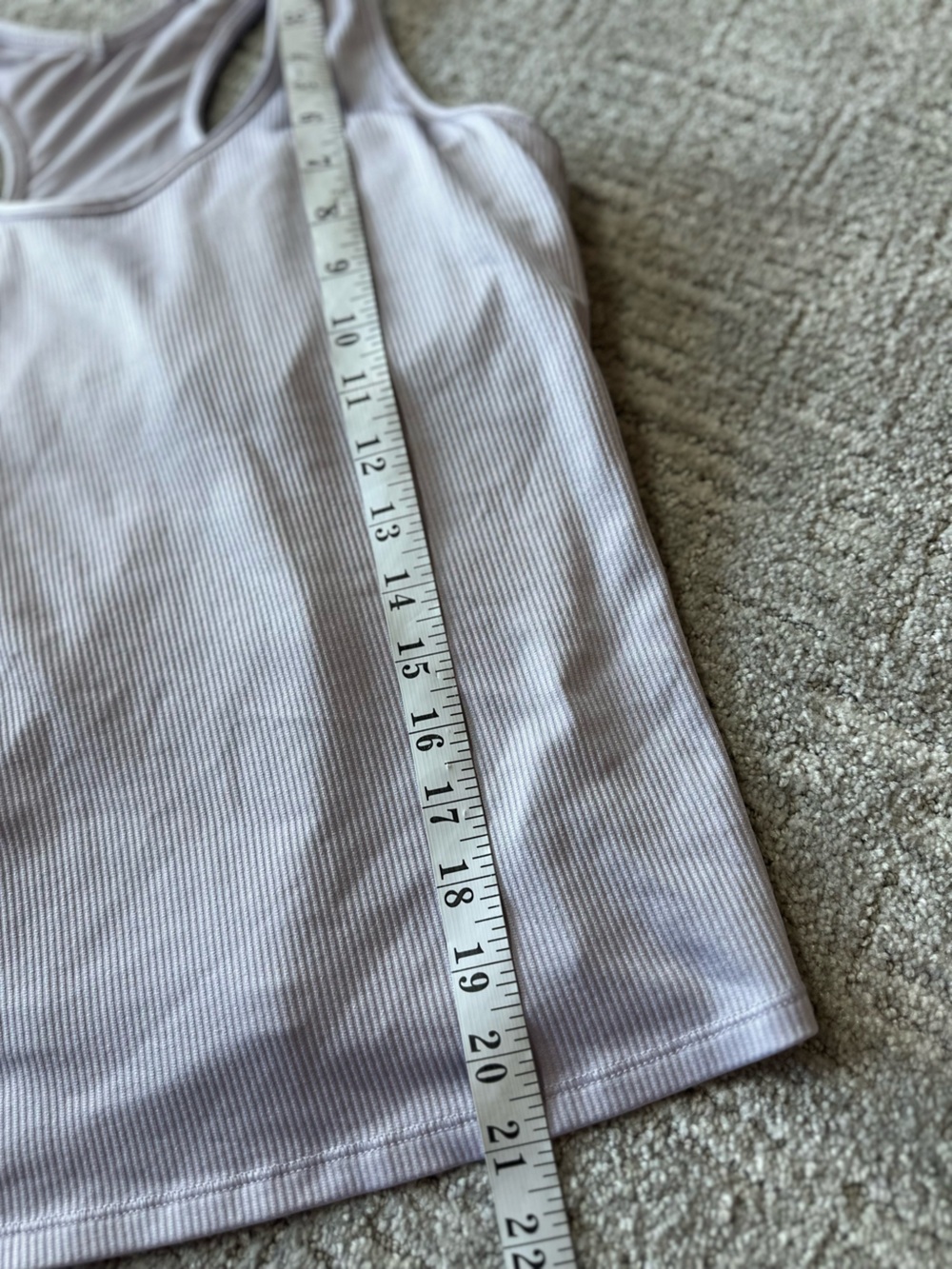 Athletic Works Ribbed Tank Top Medium Lavender Padded Built In Bra - Picture 6 of 8